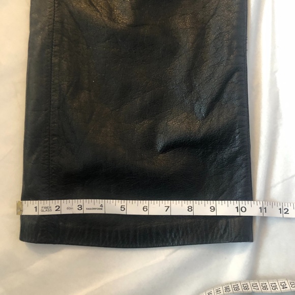 DANIER Leather Black Buttery Leather Pants Lined, Size 8 - Picture 12 of 13